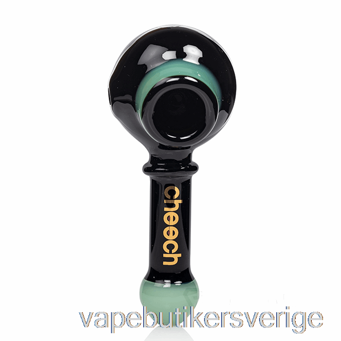Vape Sverige Cheech Glas Dubbel Sked Pipe Svart / Jade